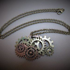 Steam Punk Necklace Metal Victorian Edwardian Style Steampunk